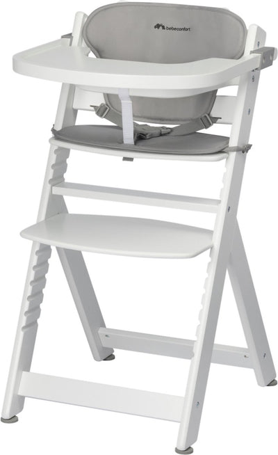 Bebeconfort timba avec coussin réducteur - chaise haute - blanc gris - 6 mois à 10 ans