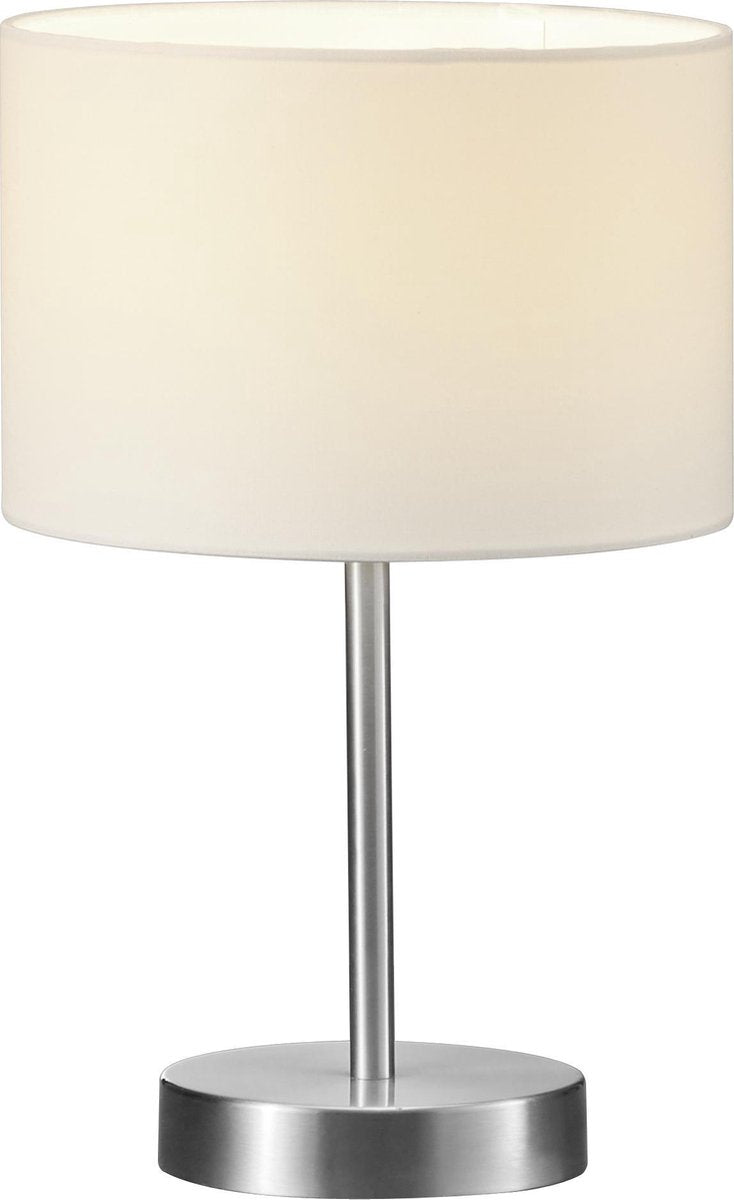 Trio hôtel - lampe de table - nickel mat - excl. 1x e14 4,9 w - interrupteur à cordon