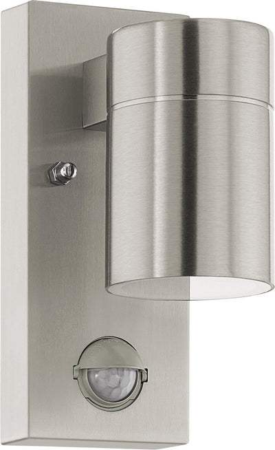 Applique d'extérieur Eglo riga 5 - détecteur de mouvement - gu10 - 16,5 cm - acier inoxydable