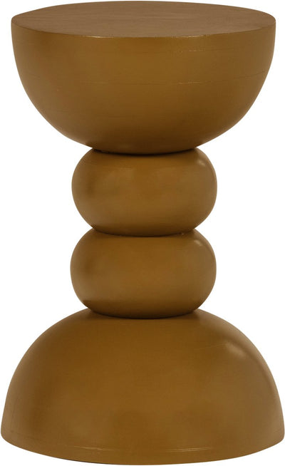 Table d'appoint Woood miel ø35 cm - bois de manguier - jaune miel - 51x35x35