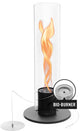 Höfats spin classic table fire 900 cheminée au bioéthanol noire sur liquide, cheminée de table en acier inoxydable, cheminée de table chauffante pour l'intérieur et l'extérieur