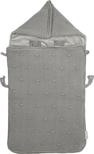 Chancelière bébé noeuds Meyco - gris - 40x82cm