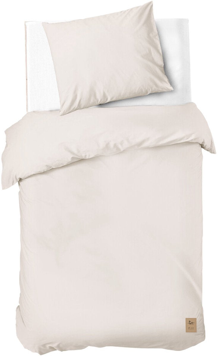 Dindi home housse de couette couleurs éternelles - 140x220 - 100% coton - blanc cassé