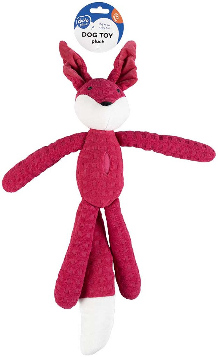 Duvo plus - peluche renard crépitant - doux - peut être rempli de collations - avec son
