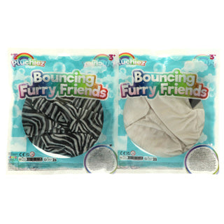 Pluchiez rebondissant animaux sauvages à fourrure 23 cm Assorti Panda Zebra Tiger