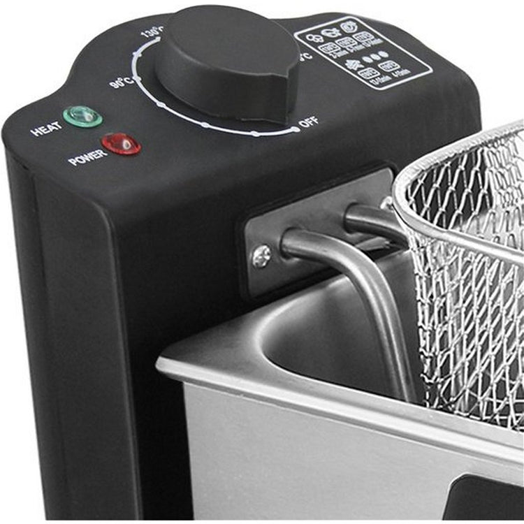 Emerio df-120482 friteuse 3l 2000w acier inoxydable noir
