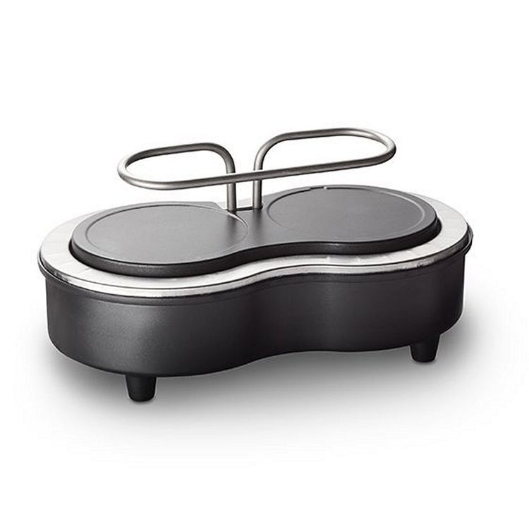 Emerio Emerio PO-122250 Pizzarette Duo + 2 spatules en terre cuite noire