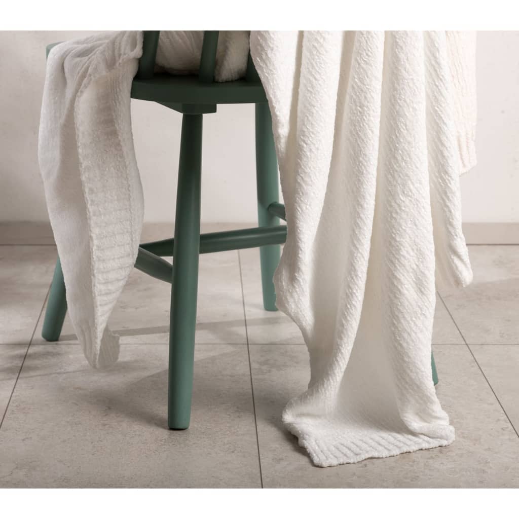 Venture Home Venture Home Plaid Ally 170x130 cm Polyester blanc