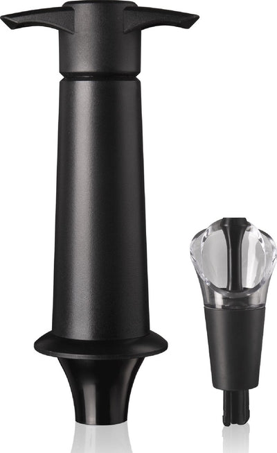 Vacuvin vacu vin wine saver server – pompe à vide avec bec verseur et bouchon à vin – conserver le vin et le verser sans goutte – noir