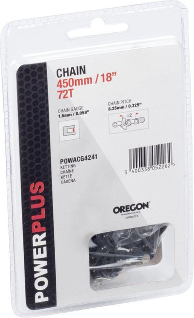 Chaîne de scie Powerplus powacg4241 Oregon - 18''(450) 72t minerai