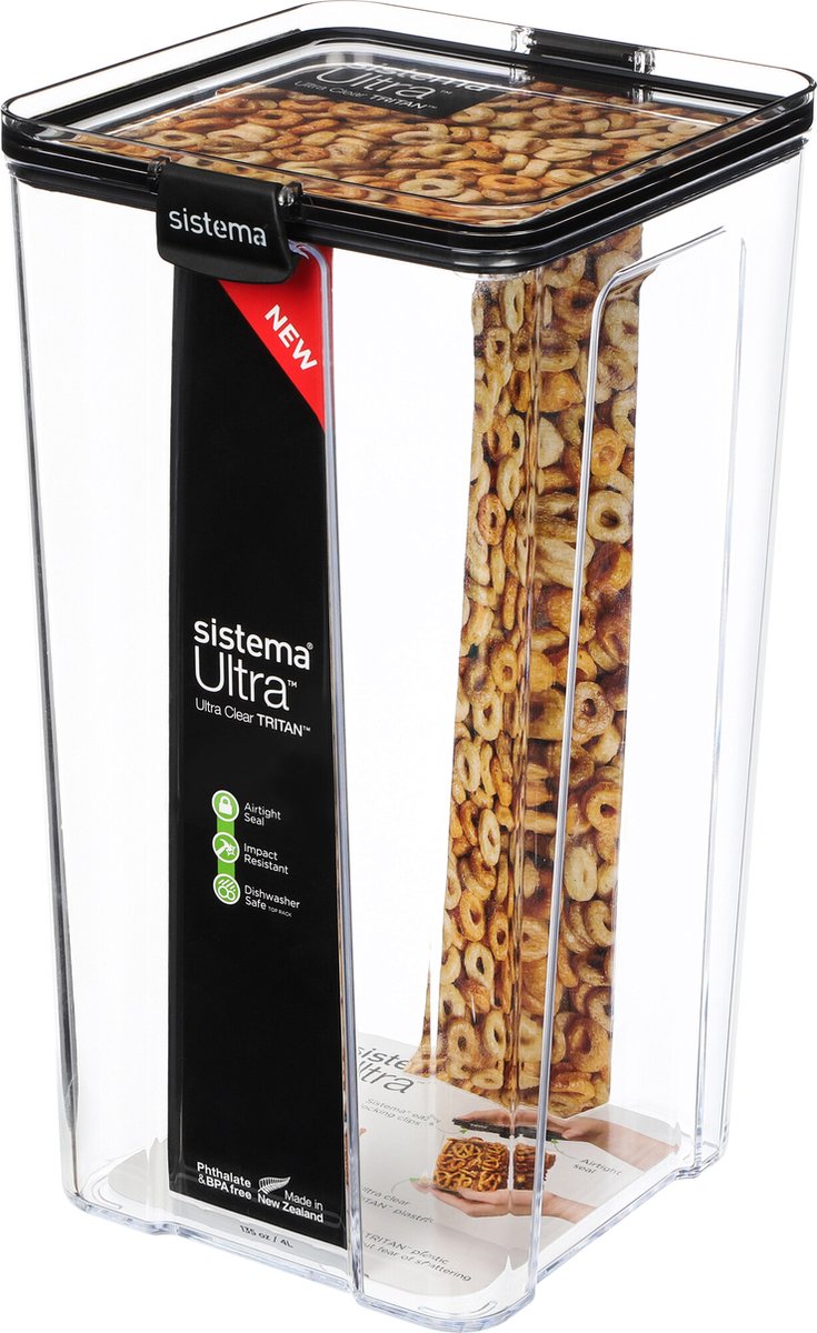 Boîte de rangement Sistema ultra carrée - 4l