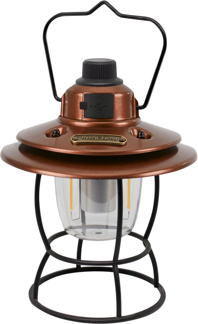Lampe de camping Eurotrail orix - lampe rechargeable - lampe d'extérieur - cuivre - lumière chaude et blanche - fonction power bank - dimmable
