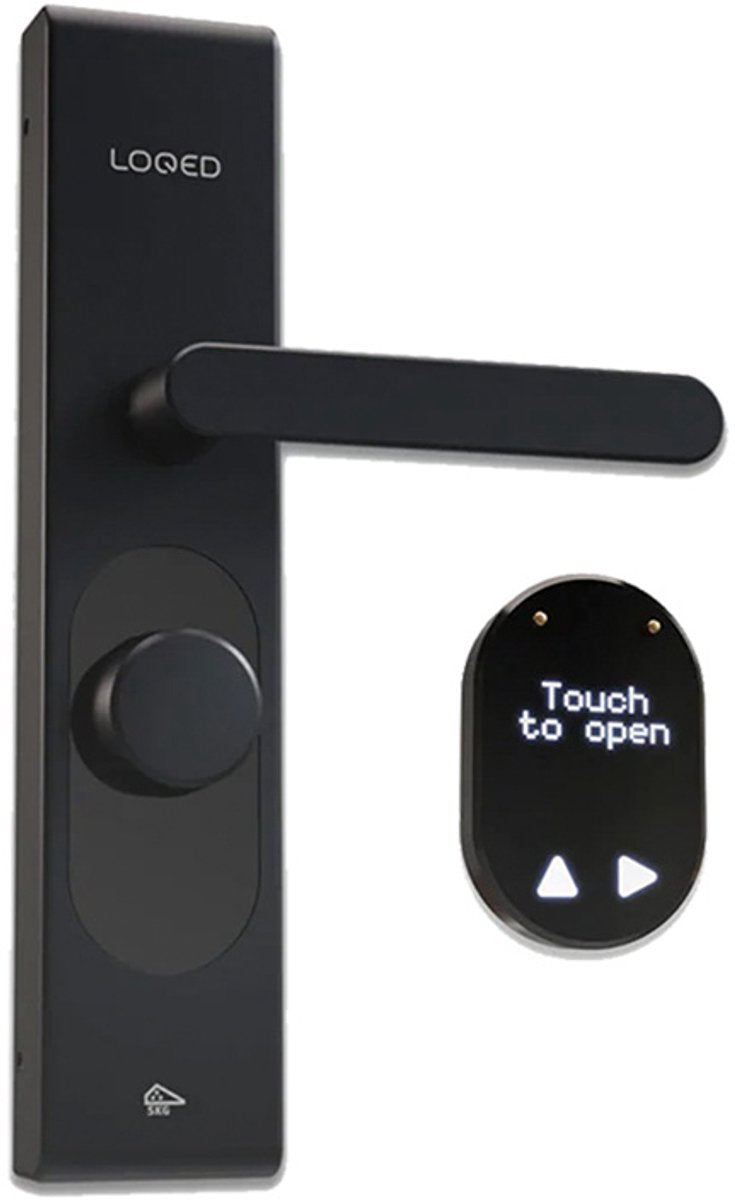 Serrure intelligente Loqed Touch - serrure de porte intelligente - avec intégration de maison intelligente - pont, accès par code cylindre - noir