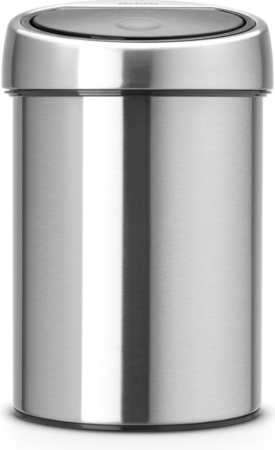 Poubelle Brabantia Touch Bin - 3 litres - salle de bain - acier mat