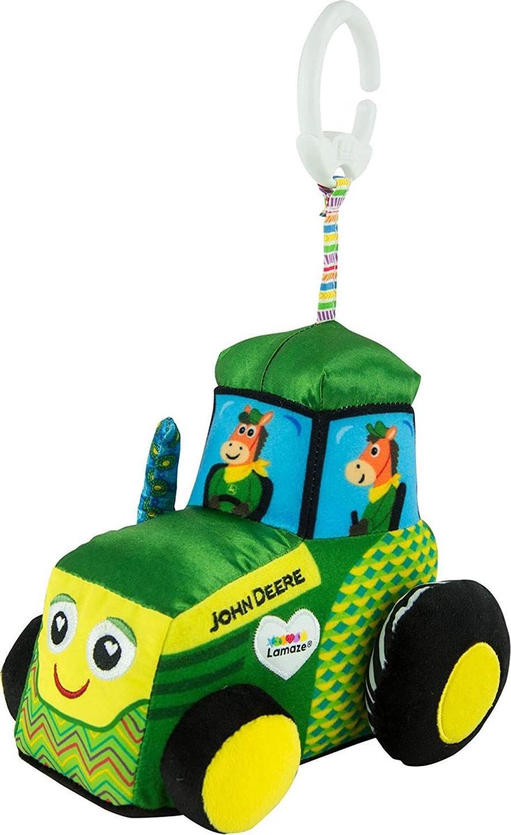 Lamaze - john deere - clip and go - première peluche bébé - mon premier john deere - bébé tracteur
