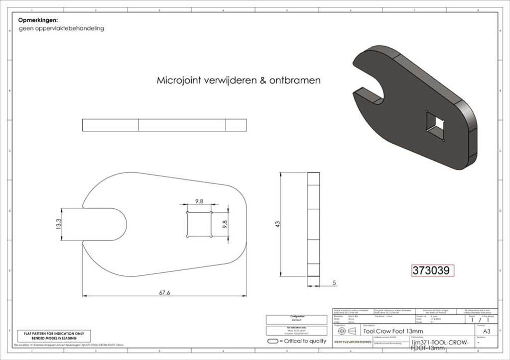 Clé à fourche à pied de biche grs sans marque 3 8 13 mm