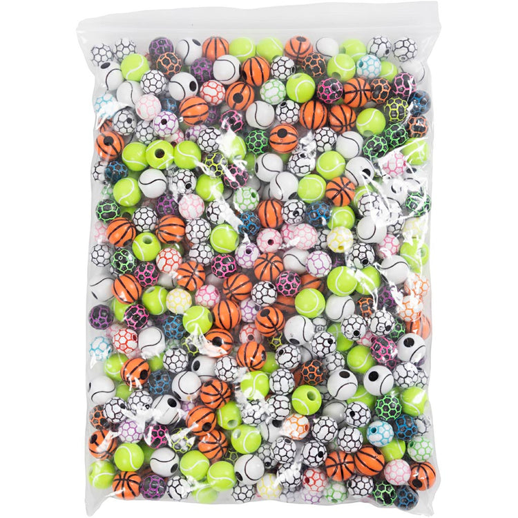 Perles de sport Creativ company, d 10+11 mm, diamètre du trou 1,5+3 mm, 270 gr 1 boîte