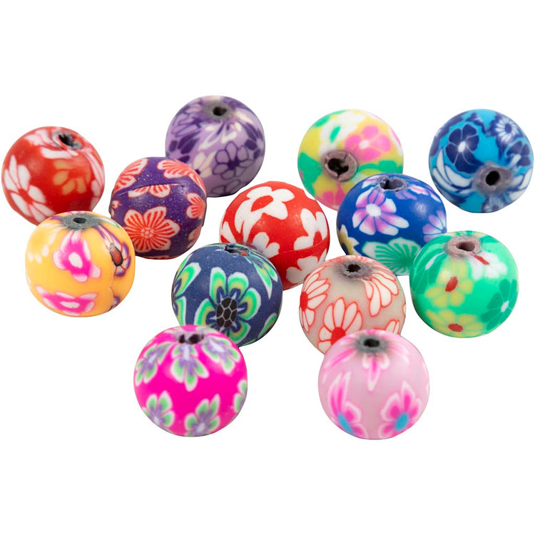 Creativ Company FIMO perles, d 10 mm, trou de trou 1 mm, 50 pièces 1 sac