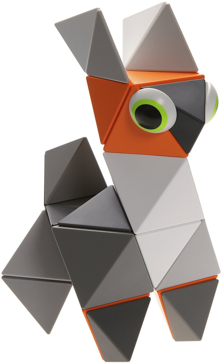 Trido - niveaux de gris orange grand - blocs magnétiques