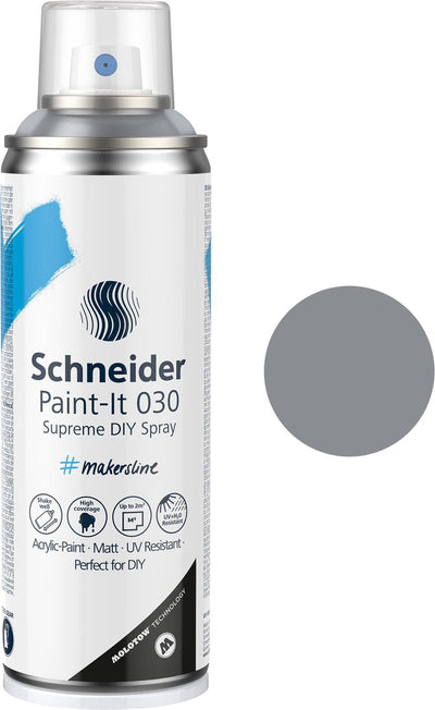 Schneider papeterie Schneider bombe aérosol peinture - paint-it 030 - peinture en aérosol bricolage - peinture acrylique - 200 ml - laque transparente brillante - s-ml03050491