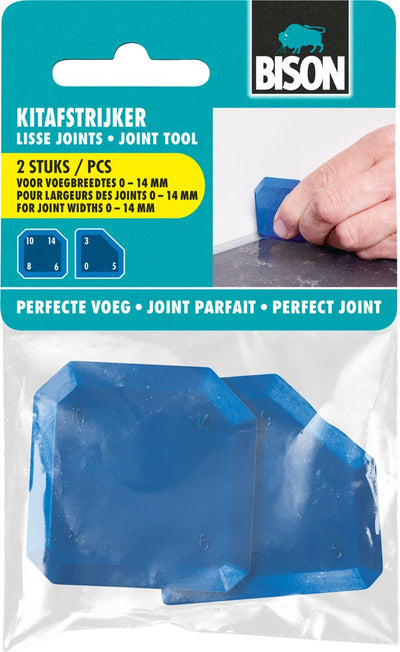 Essuie-glace Bison, outil parfait pour des joints de mastic lisses, facile à utiliser, adapté à tous les types de mastics, formes multiples, y compris pour les éviers, les baignoires, les grands bords de mastic