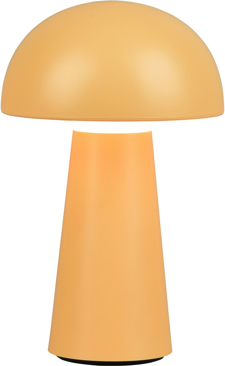 Rl live your light reality lennon - lampe de table - jaune - incl. 1x smd 2w - rechargeable - lampe d'extérieur - dimmable - éclairage extérieur - ip44