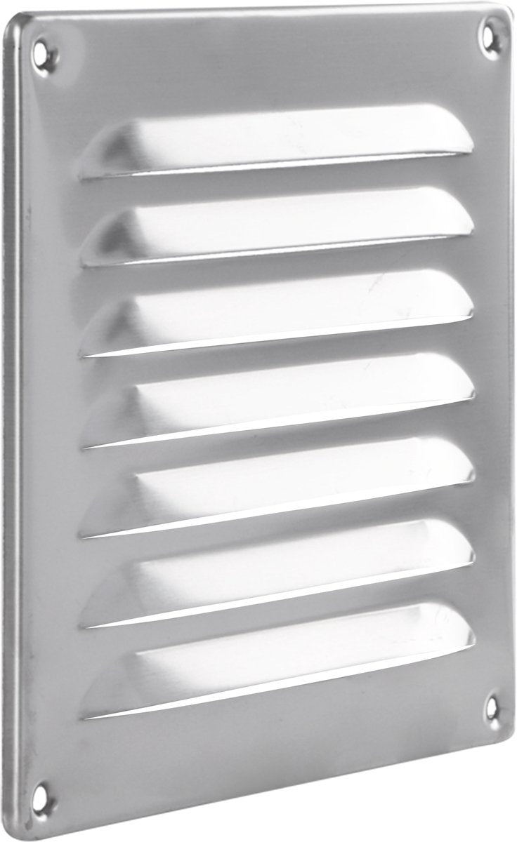 Grille à ailettes Star x Starx à une rangée en acier inoxydable 160 x 160 mm