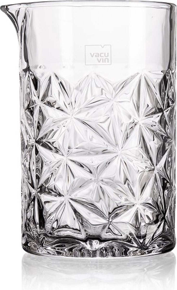 Vacuvin vacu vin verre à mélange 650 ml – verre à cocktail – impression design en acier inoxydable – pour cocktails brassés