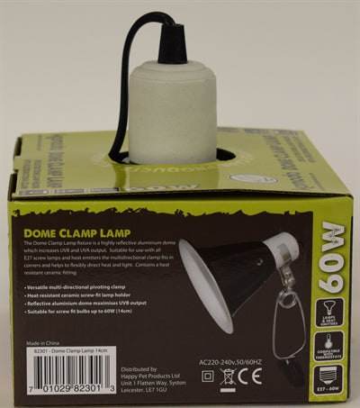 Disponxe de lampe à pince à dôme noir komodo
