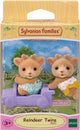 Sylvanian family 5693 figurines en peluche veloutées de rennes jumeaux