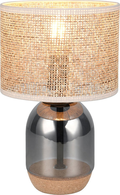 Trio tara - lampe de table - chrome évaporé - excl. 1x e27 7 w - d: 20cm - interrupteur à cordon - passez au vert