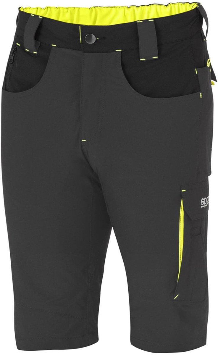Sparco pantalon de travail court tech light laredo - noir - vert - xl