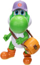 Jakks Super Mario Galaxy Movie – Série de figurines 13 cm – Figurine Yoshi avec chapeau, lunettes de soleil et sac