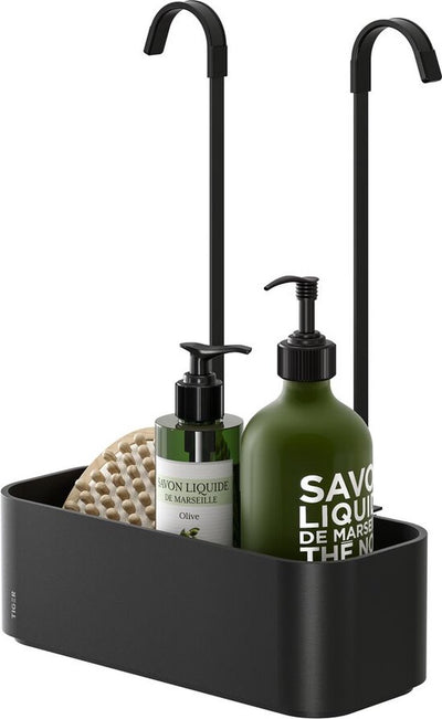 Tiger 2 étages - support de douche sans perçage - support de douche suspendu pour robinet de douche - 25 cm - panier de douche salle de bain - noir