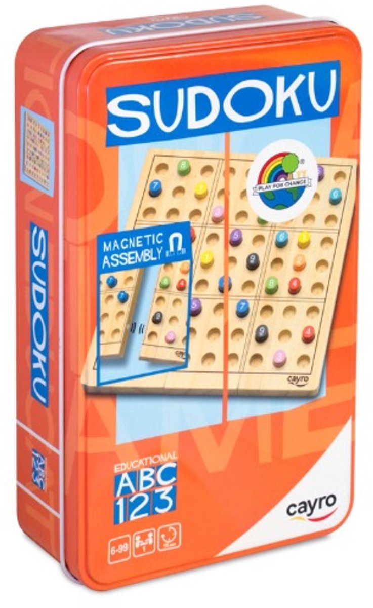 Geronimo games sudoku boite métal - - cayro - jeu de voyage - jeu traditionnel