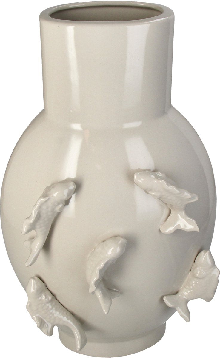 Vase collection HD poisson faïence 23,8x15,5x40,8cm