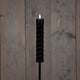 Lampe torche solaire à tourbillon Anna's collection, mèche 3D noire sur prise 97 cm (torche 21x4 cm et prise 76 cm)