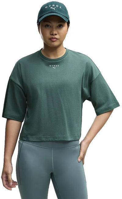 Puma x Hyrox - T-shirt court à manches courtes style de vie vert m femme