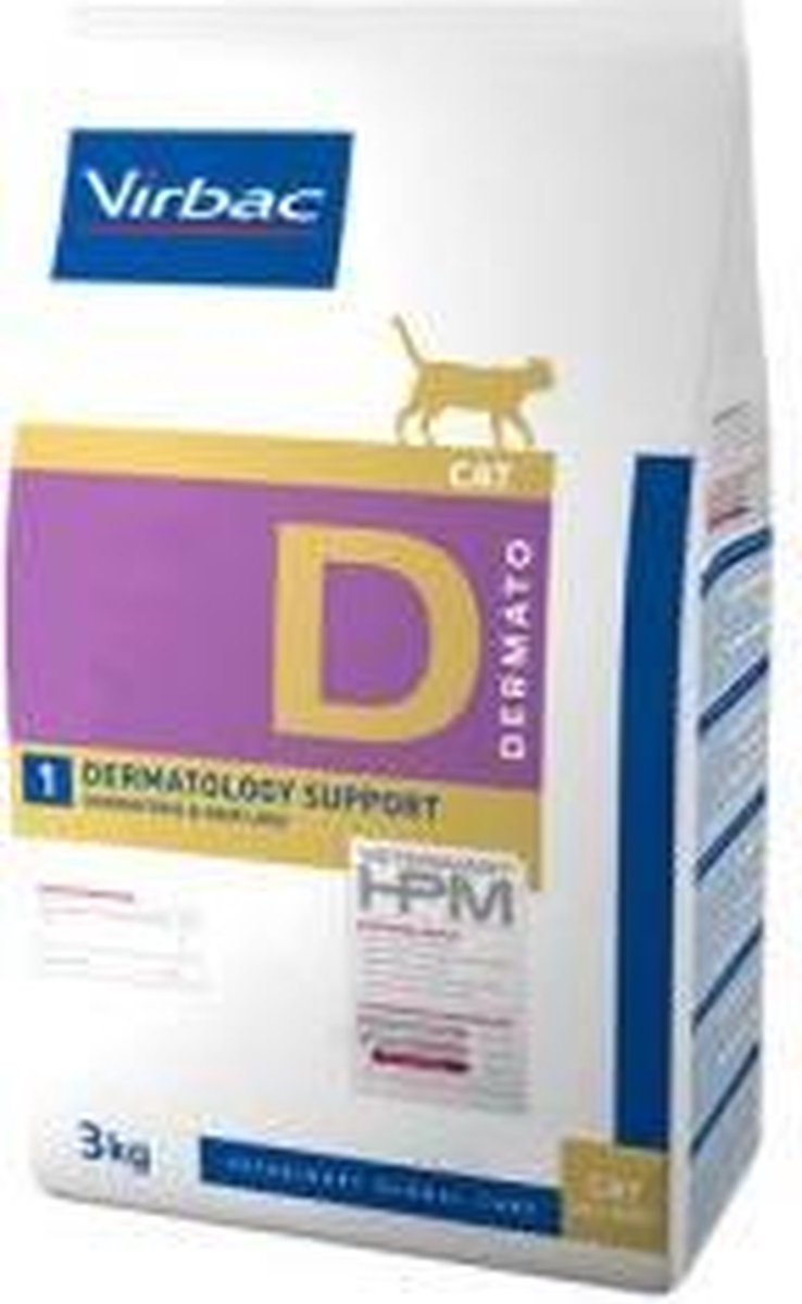 Hpm vétérinaire virbac hpm dermatologie féline support d1 3kg