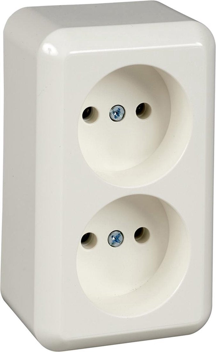 Prise électrique Schneider - en saillie - 2v - blanc polaire - contura - - 395904
