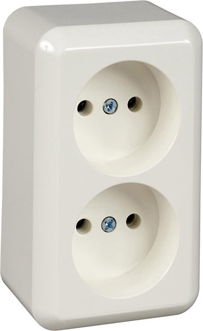 Prise électrique Schneider - en saillie - 2v - blanc polaire - contura - - 395904