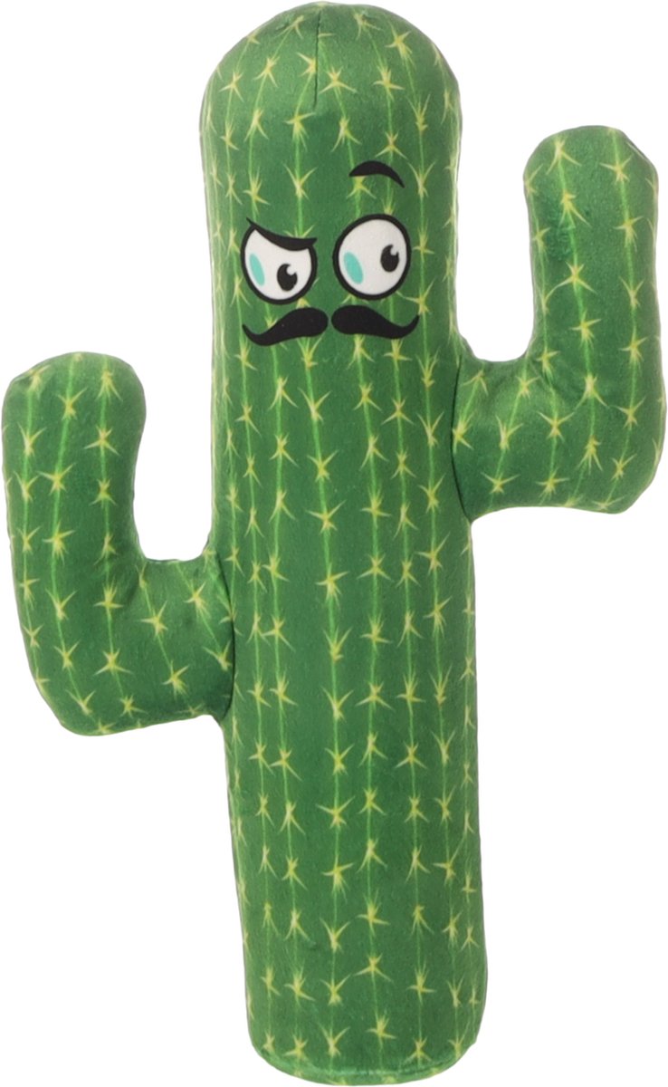 Jouet pour chien Flamingo Krukka Cactus vert – Cactus en peluche avec effet craquelé couineur – 30 cm de haut