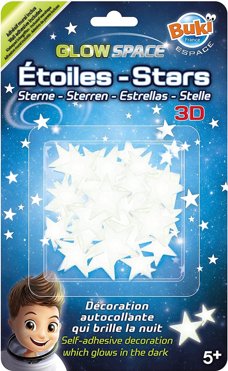 Étoiles spatiales lumineuses Buki 3D