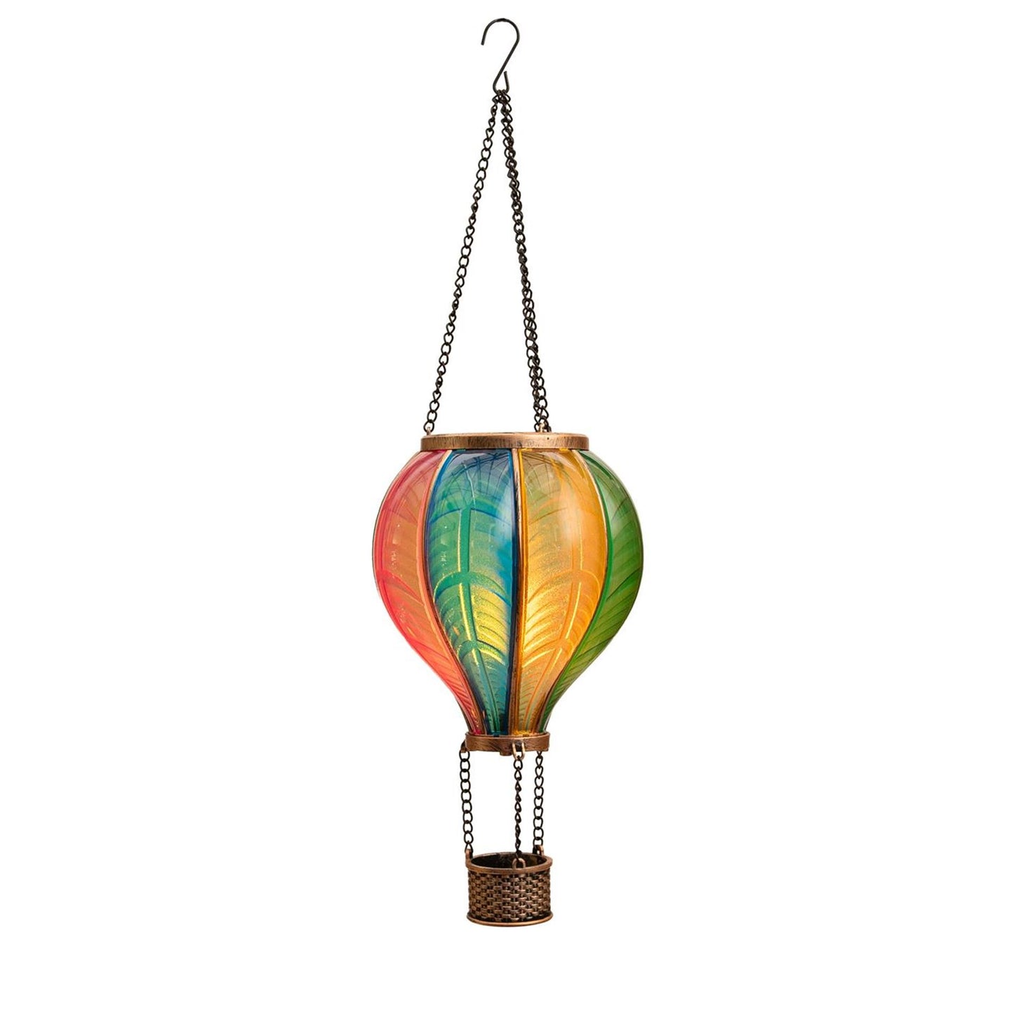 Anna's collection montgolfière solaire led effet flamme 29x86cm