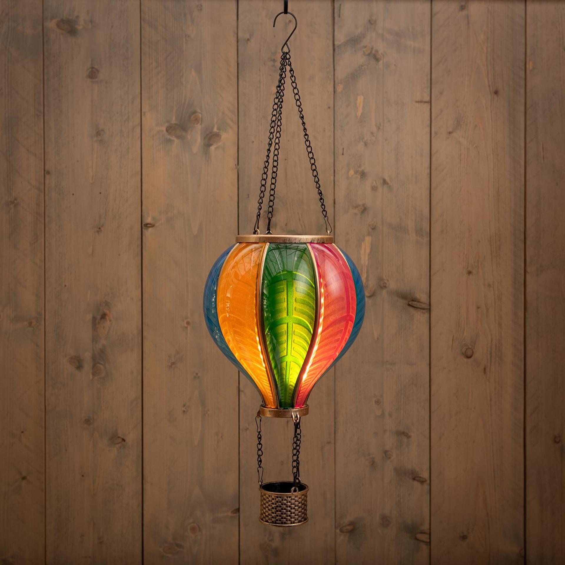 Anna's collection montgolfière solaire led effet flamme 29x86cm