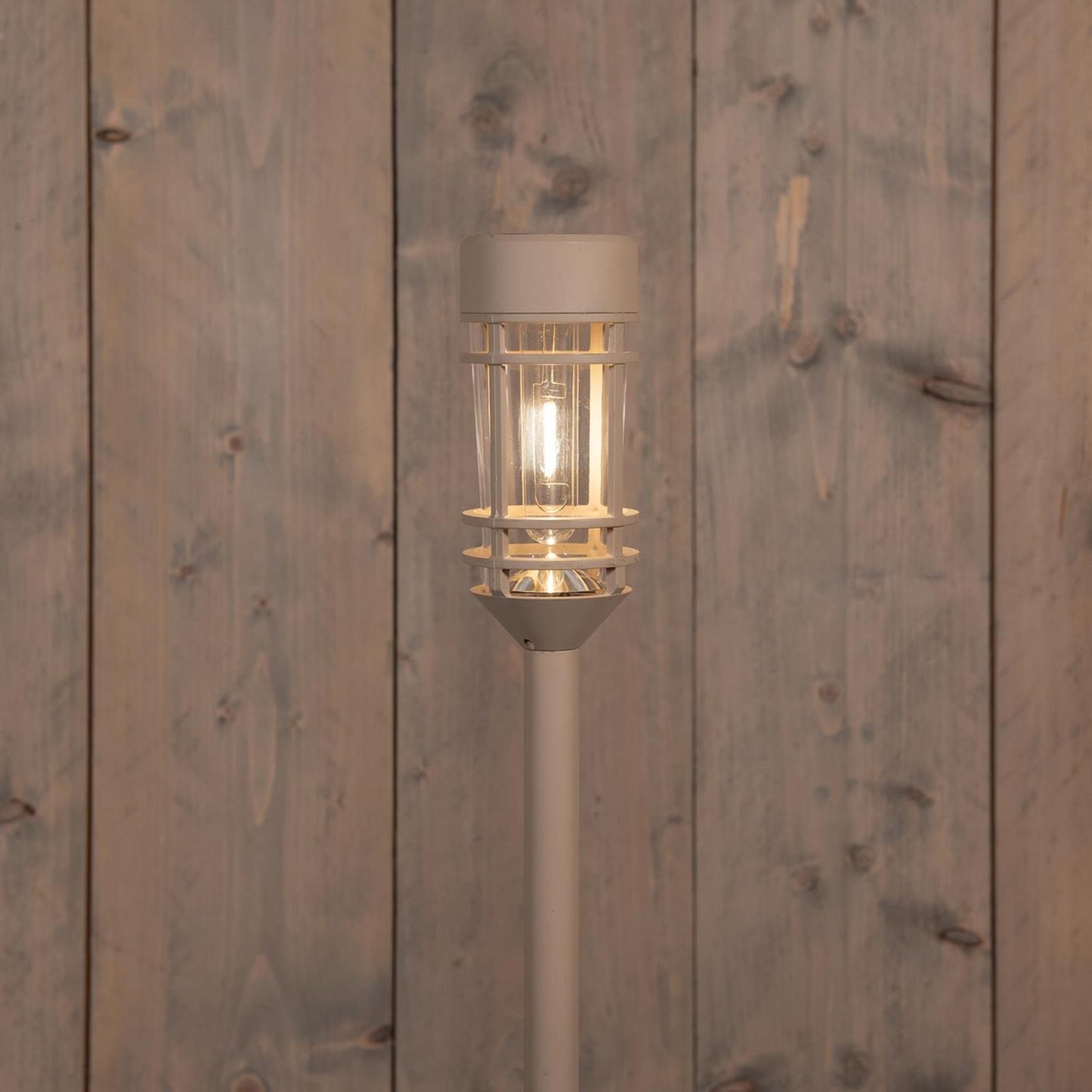 Anna's collection torche solaire led plastique 7x48cm sable