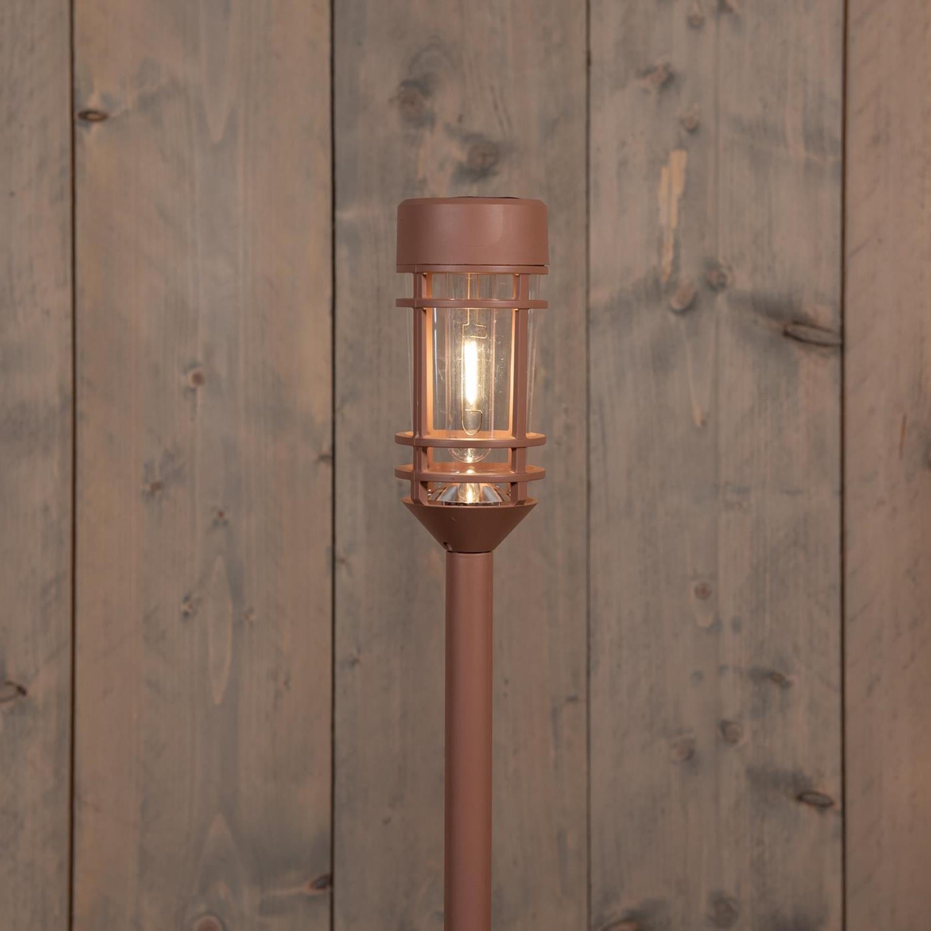 Anna's collection torche solaire led métal terra 7x48cm