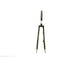 Fourche avant 28 avec 1 tube de fourche - came de frein à tambour et crochet de dynamo - vert métallique