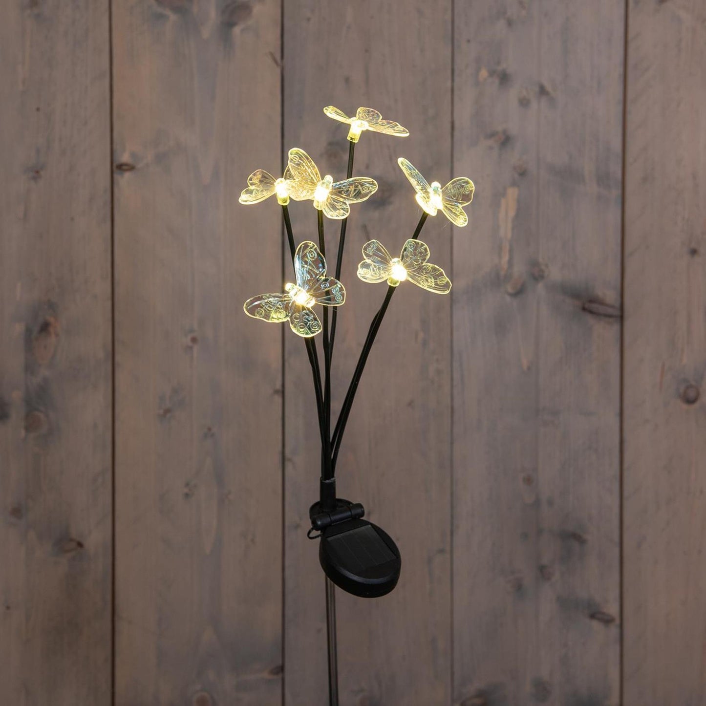 Anna's collection Prise solaire LED papillons 6,5x70cm