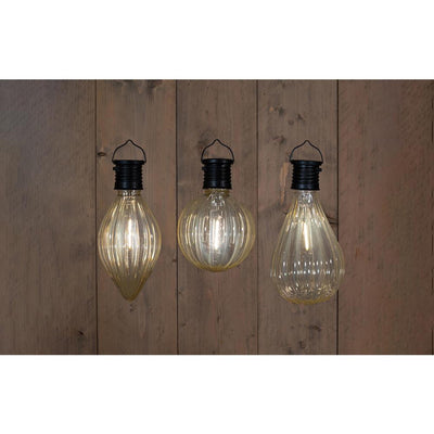 Lampe solaire à filament rétro collection Anna 12,5x15cm
